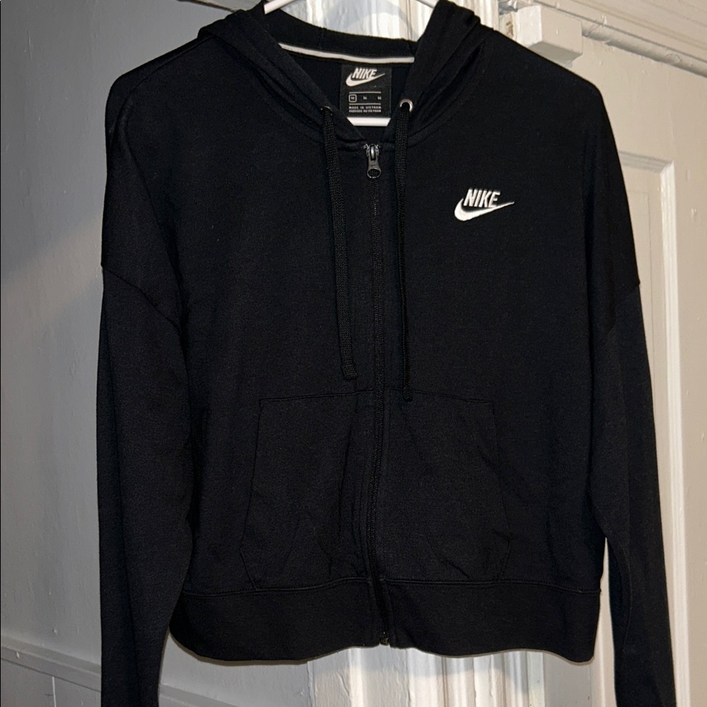Nike Women's Black Zip-Up Hoodie